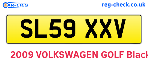 SL59XXV are the vehicle registration plates.