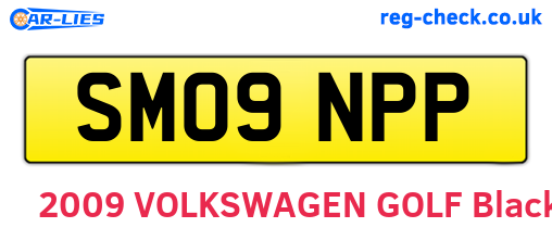 SM09NPP are the vehicle registration plates.