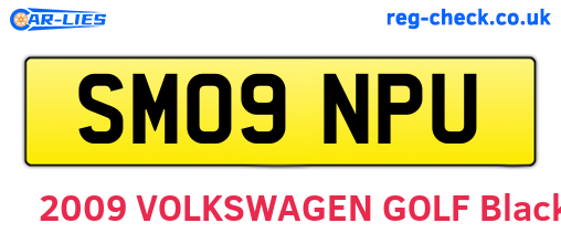 SM09NPU are the vehicle registration plates.