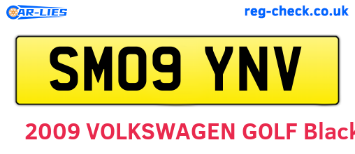 SM09YNV are the vehicle registration plates.