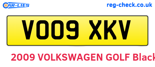 VO09XKV are the vehicle registration plates.