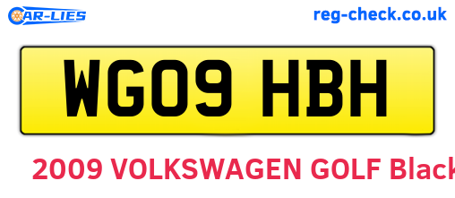 WG09HBH are the vehicle registration plates.
