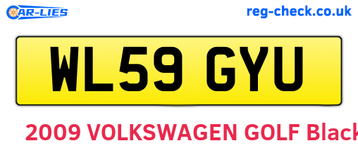 WL59GYU are the vehicle registration plates.