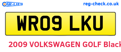 WR09LKU are the vehicle registration plates.