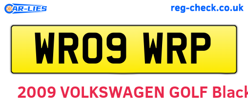 WR09WRP are the vehicle registration plates.