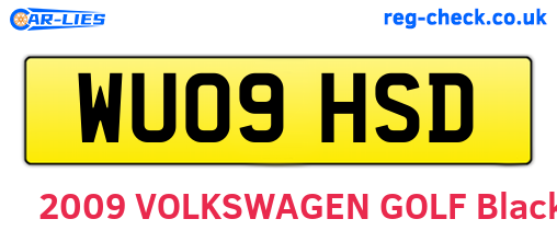 WU09HSD are the vehicle registration plates.