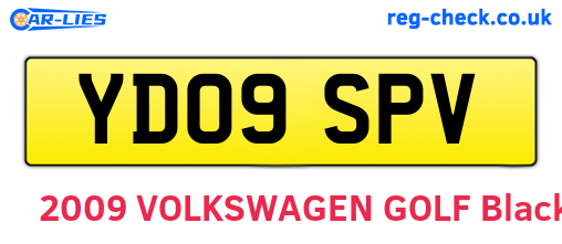 YD09SPV are the vehicle registration plates.