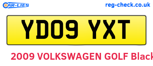 YD09YXT are the vehicle registration plates.