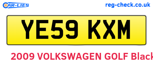 YE59KXM are the vehicle registration plates.