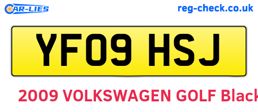 YF09HSJ are the vehicle registration plates.