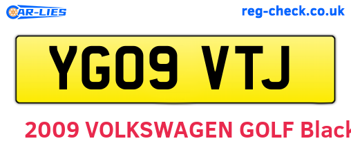 YG09VTJ are the vehicle registration plates.