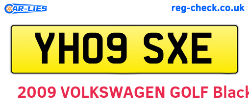 YH09SXE are the vehicle registration plates.