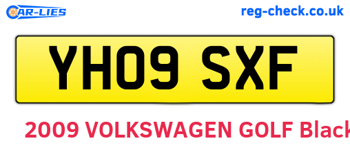 YH09SXF are the vehicle registration plates.
