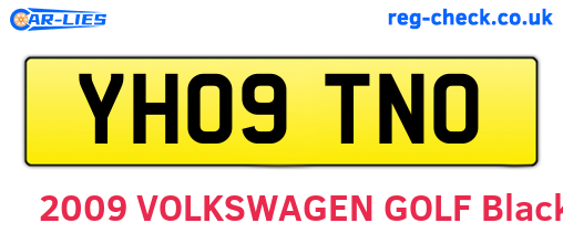 YH09TNO are the vehicle registration plates.