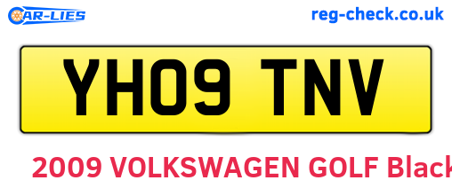 YH09TNV are the vehicle registration plates.