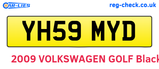 YH59MYD are the vehicle registration plates.