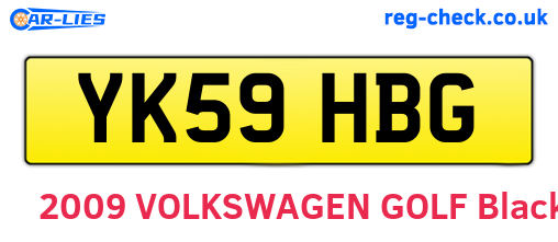 YK59HBG are the vehicle registration plates.