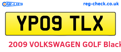 YP09TLX are the vehicle registration plates.