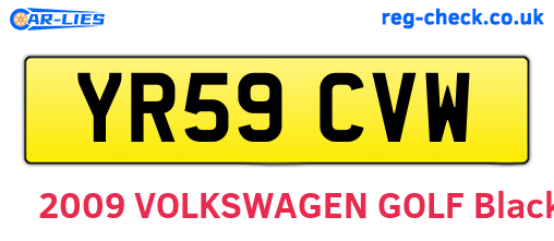 YR59CVW are the vehicle registration plates.