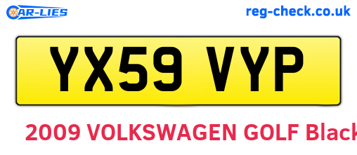 YX59VYP are the vehicle registration plates.