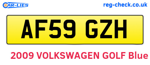 AF59GZH are the vehicle registration plates.