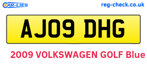 AJ09DHG are the vehicle registration plates.