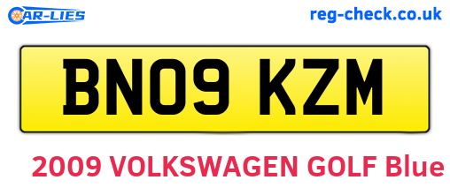 BN09KZM are the vehicle registration plates.