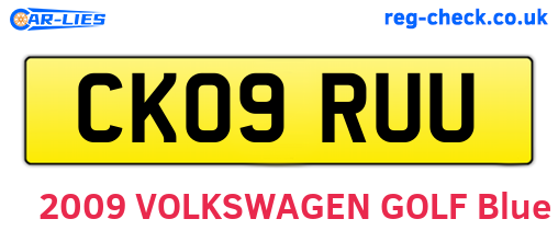 CK09RUU are the vehicle registration plates.