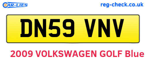 DN59VNV are the vehicle registration plates.
