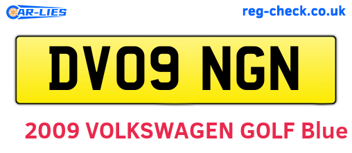 DV09NGN are the vehicle registration plates.