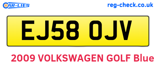 EJ58OJV are the vehicle registration plates.