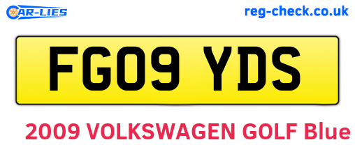 FG09YDS are the vehicle registration plates.