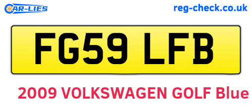 FG59LFB are the vehicle registration plates.