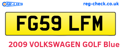 FG59LFM are the vehicle registration plates.