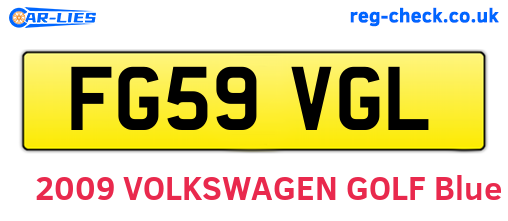FG59VGL are the vehicle registration plates.