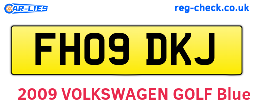 FH09DKJ are the vehicle registration plates.