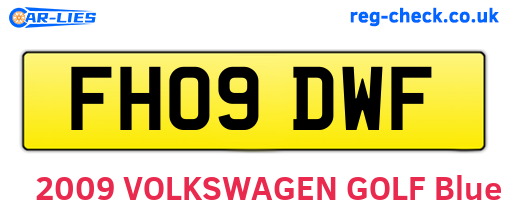 FH09DWF are the vehicle registration plates.