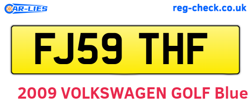 FJ59THF are the vehicle registration plates.