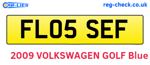 FL05SEF are the vehicle registration plates.