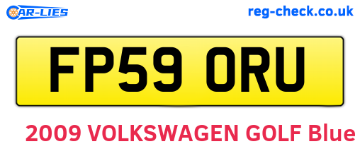 FP59ORU are the vehicle registration plates.