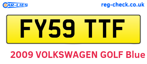 FY59TTF are the vehicle registration plates.