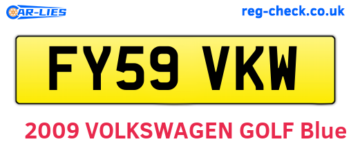FY59VKW are the vehicle registration plates.