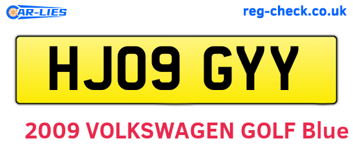 HJ09GYY are the vehicle registration plates.