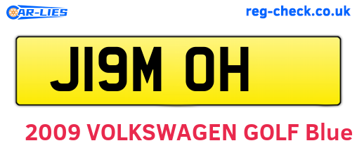 J19MOH are the vehicle registration plates.