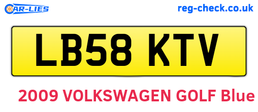 LB58KTV are the vehicle registration plates.
