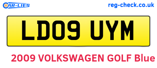 LD09UYM are the vehicle registration plates.