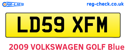 LD59XFM are the vehicle registration plates.