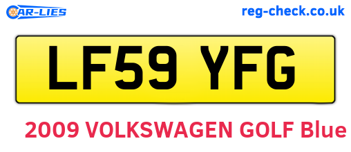 LF59YFG are the vehicle registration plates.