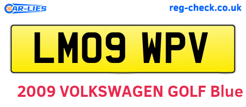 LM09WPV are the vehicle registration plates.