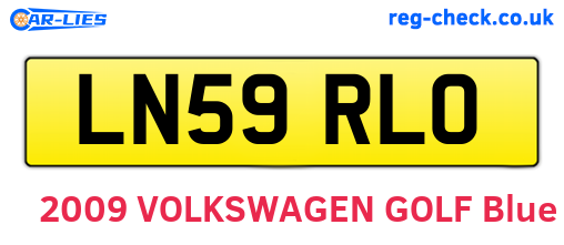 LN59RLO are the vehicle registration plates.